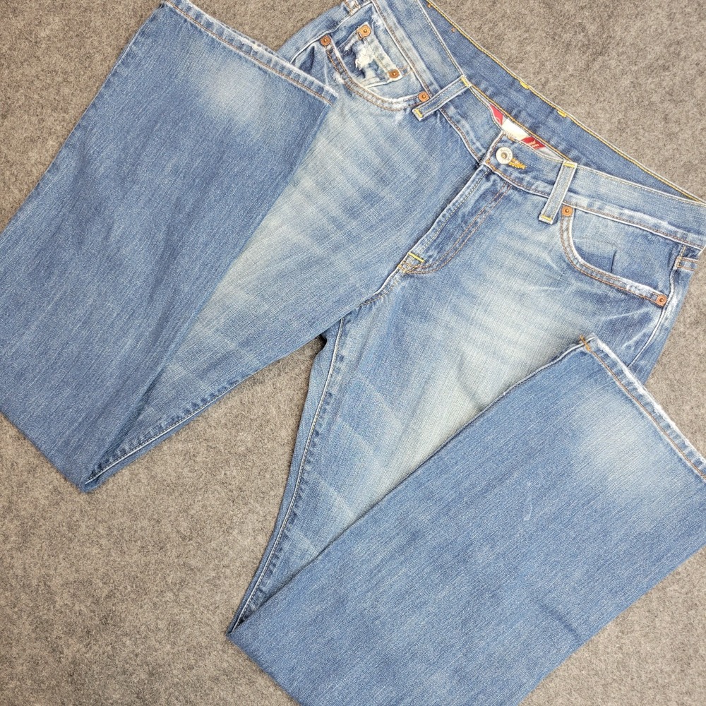 VTG Lucky Brand Jeans Womens 10/30 Blue Distressed Classic Fit Rider Reg USA